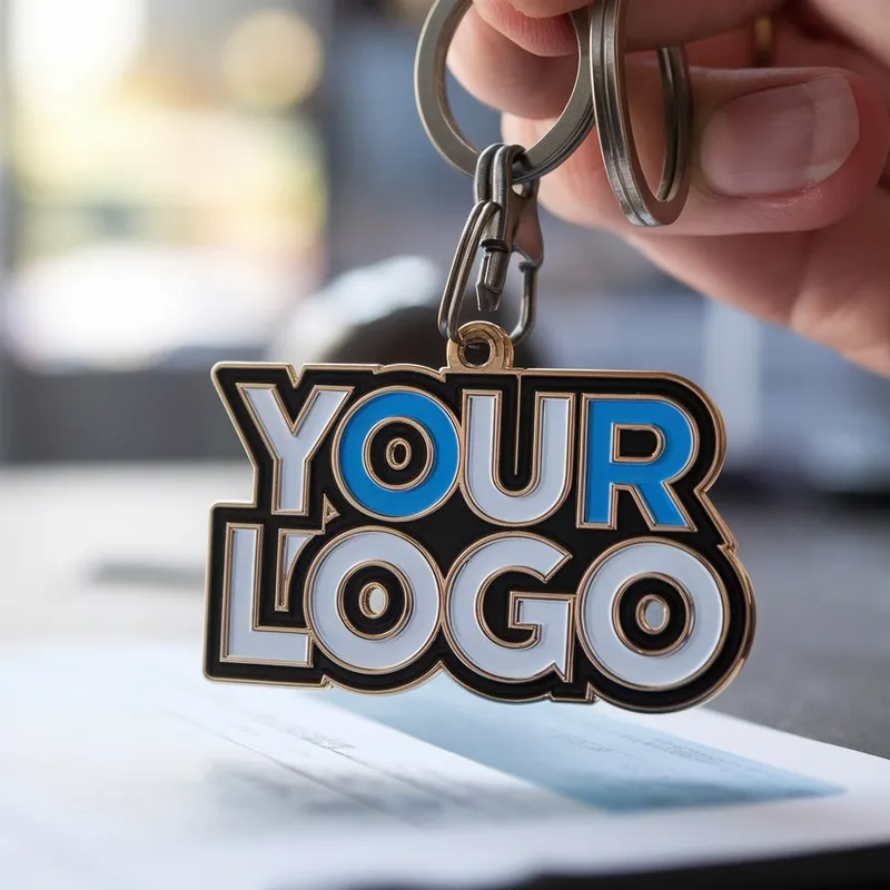 	Porte-clés en métal personnalisé avec logo