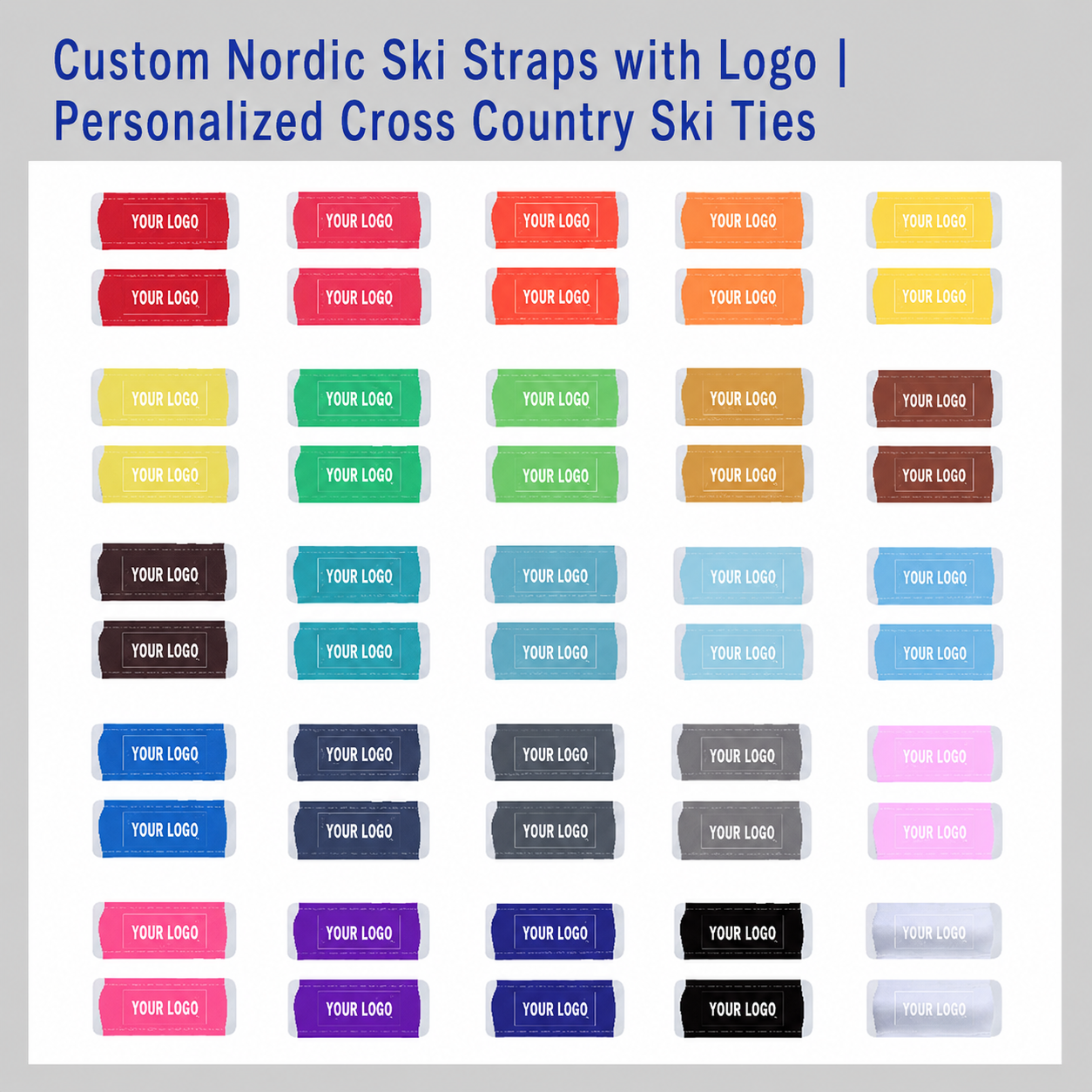 Attaches de Ski Nordique avec Logo