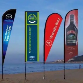 Beachflag personnalisée pas chère – Impression recto ve...