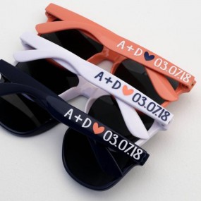 Lunettes de soleil pour mariage avec logo à personnalis...