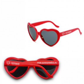 Lunettes de soleil cœur personnalisées avec votre logo