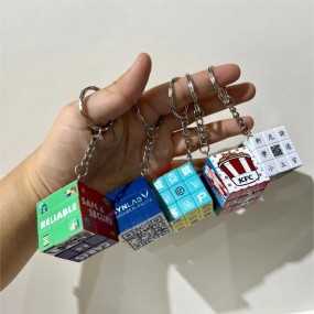 Porte-clés Rubik's Cube 3x3 personnalisé – Mini cube ma...