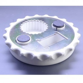 Ouvre-bouteille magnétique rond en métal avec logo pers...
