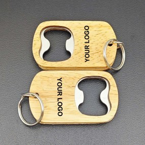 Porte-clés décapsuleur en bois pas cher – Personnalisat...