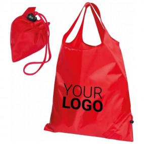 Sac shopping pliable en polyester personnalisé avec log...