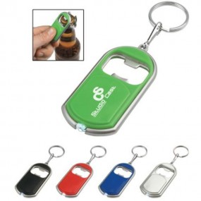 Mini lampe de poche avec porte-clés et décapsuleur pers...