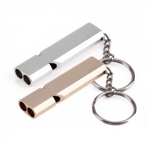 Porte-clés sifflet métallique personnalisé – Impression...