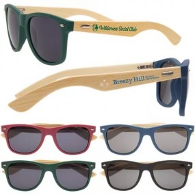 Lunettes de soleil avec branches en bambou personnalisé...
