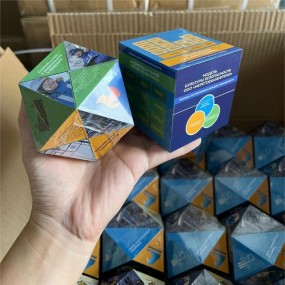 Cube 3D pliable personnalisé – Cube photo avec logo com...