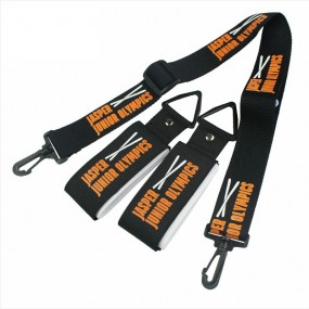 Porte-skis bandoulière avec sangle velcro personnalisée...