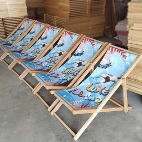Transat personnalisé – Impression de logo sur chaise lo...