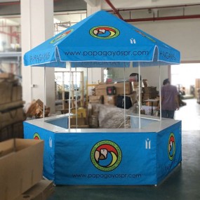 Pavillon de vente mobile personnalisé – Tente hexagonal...
