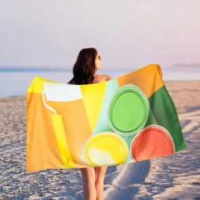 Serviettes de plage personnalisées avec logo comme arti...