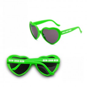 Lunettes de soleil cœur personnalisées pour cadeaux pub...