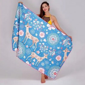 Serviettes de plage personnalisées avec logo comme arti...