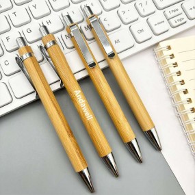 Stylos en bambou personnalisés avec logo | Stylos bambo...