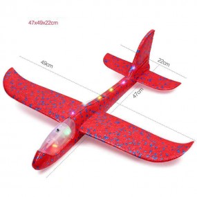 Avion en mousse avec LED personnalisable | Avion public...