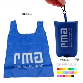 Sac shopping pliable en polyester personnalisé avec log...