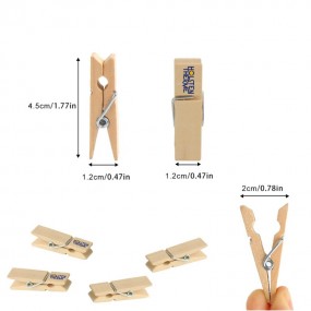 Pince à linge en bois personnalisée avec logo | Objet p...